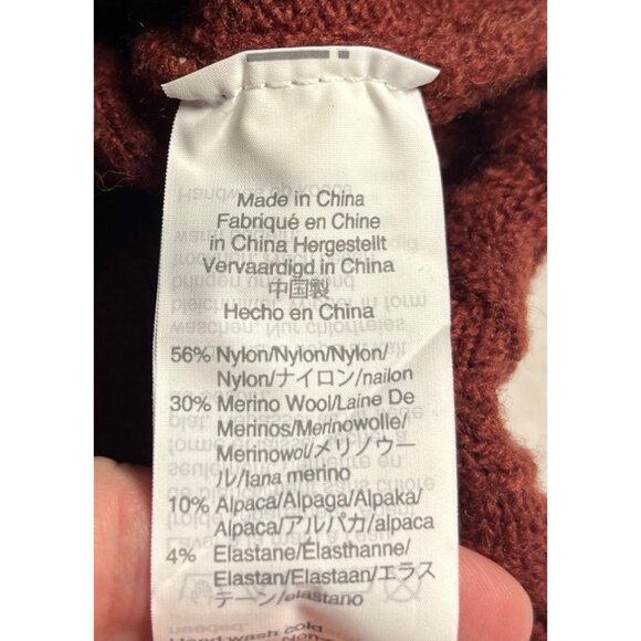 Point Sur Wool Alpaca Blend High Mock Neck Sweater Rust Red Womens Size L - Picture 6 of 13